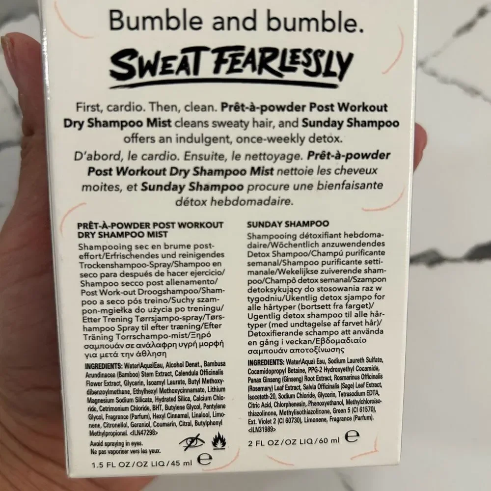 Bumble and bumble sweat fearlessly set